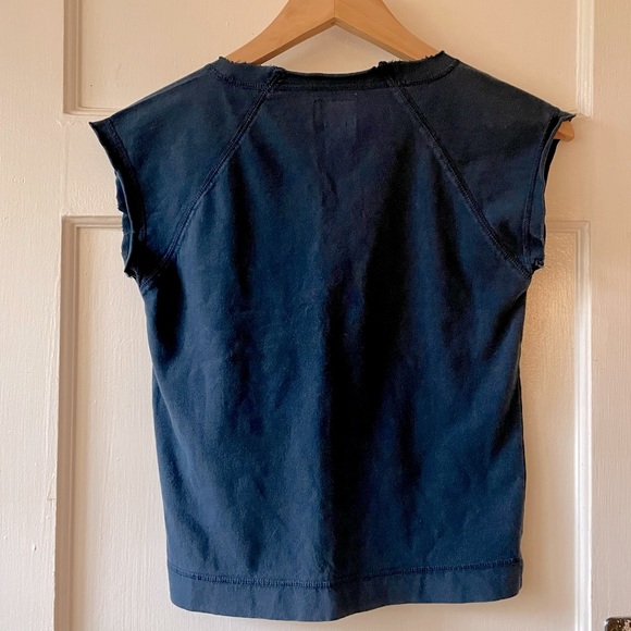 NWT Lucky Brand Logo Muscle Tee Navy Blue - Small - Picture 3 of 3